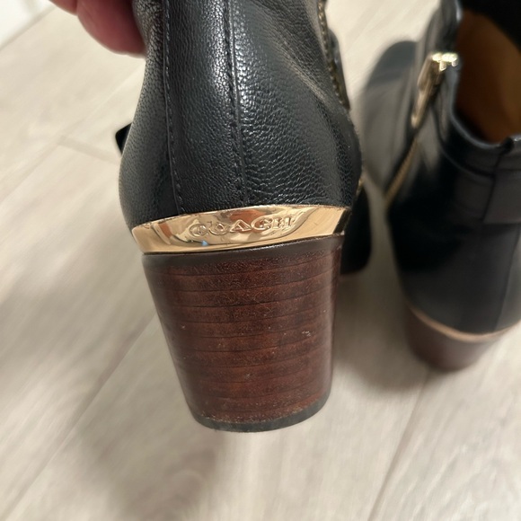 Coach black leather ankle boots - Picture 4 of 9
